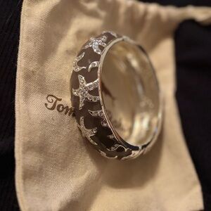 Tommy Bahama Silver and Brown Women's Bracelet with diamond like accents w bag